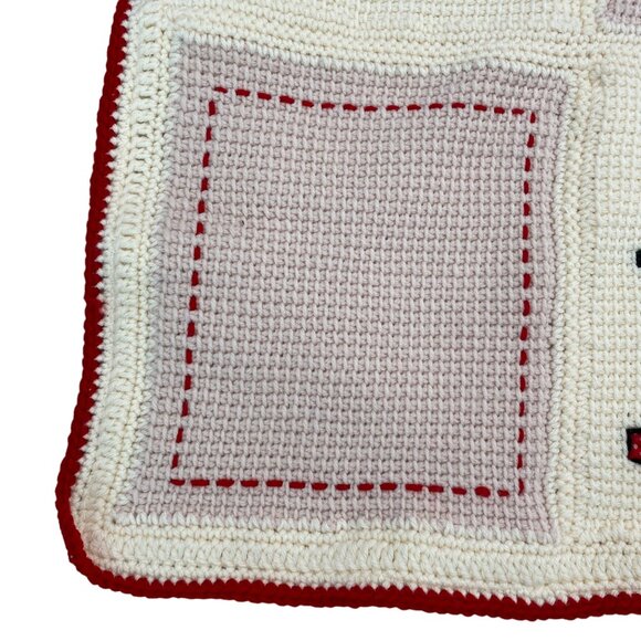 Nursery Crib Blanket Cross Stitch Animal Safari Circus Zoo 40x48 Baby Blanket - Picture 2 of 11